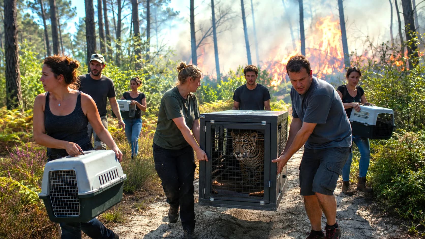 Face aux flammes en Gironde, zoos et refuges se relaient jour et nuit pour ne laisser aucun animal derrière