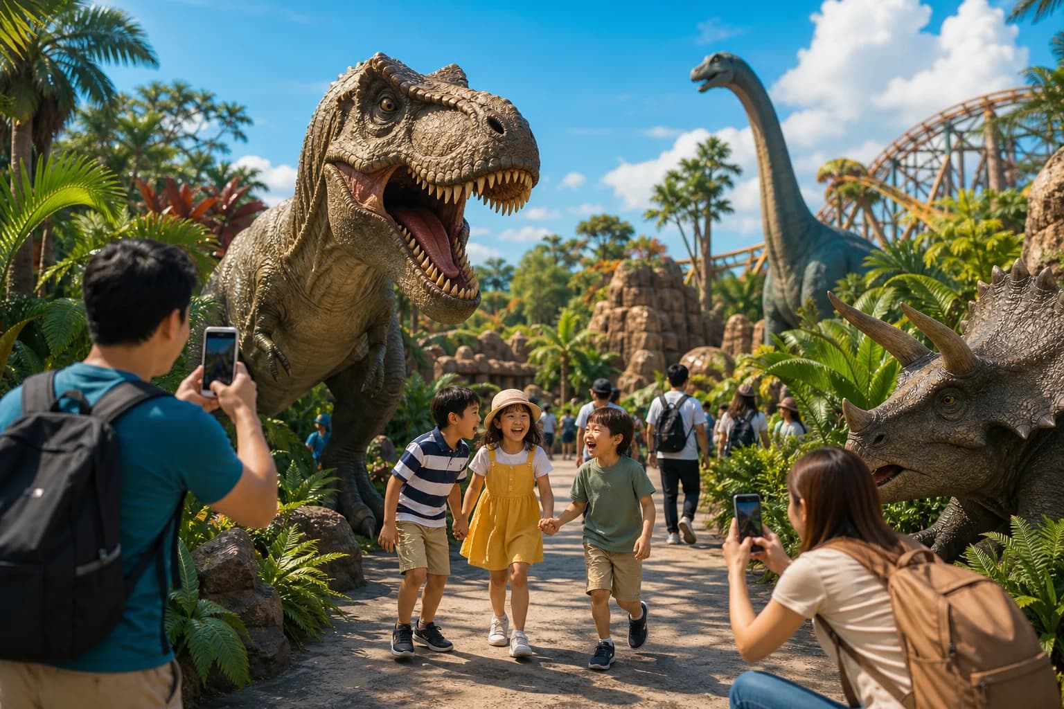 Le Domaine du Ty-Rex : un parc d'attractions aux temps des dinosaures